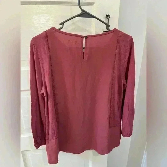 Loft blush pink flowy blouse size small - Picture 6 of 6